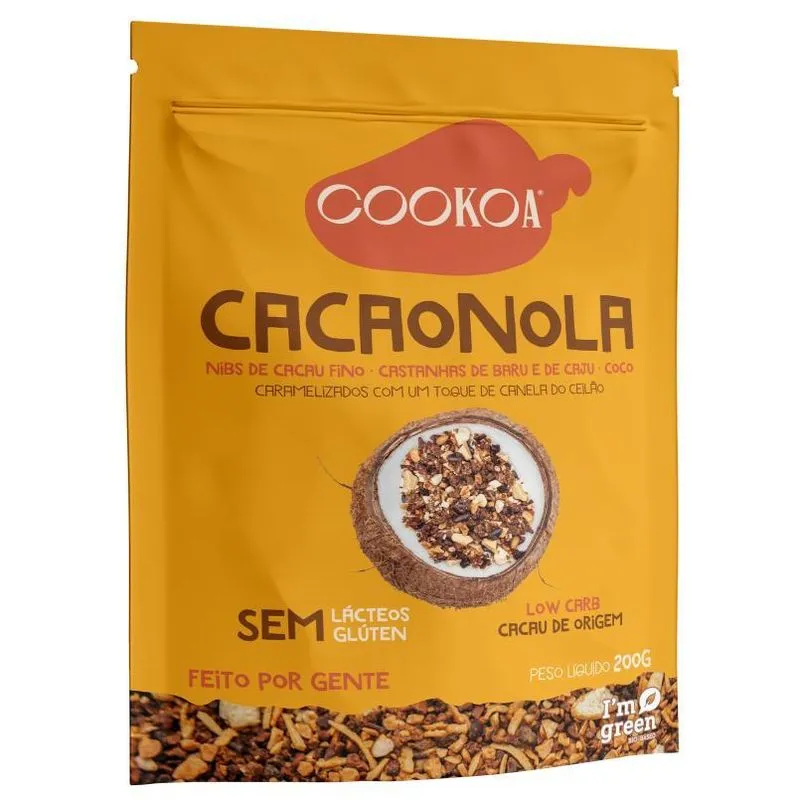 Kit 3 Granola Com Nibs Cacanola Vegana Cookoa 200g