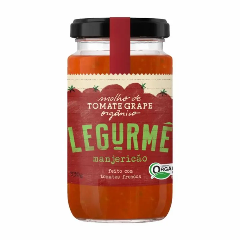 Kit 3x: Molho Tomate Manjericão Orgânico Legurmê 330g