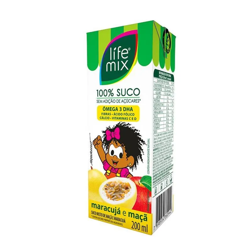 Kit 3x: Suco Kids Maracujá Life Mix 200ml