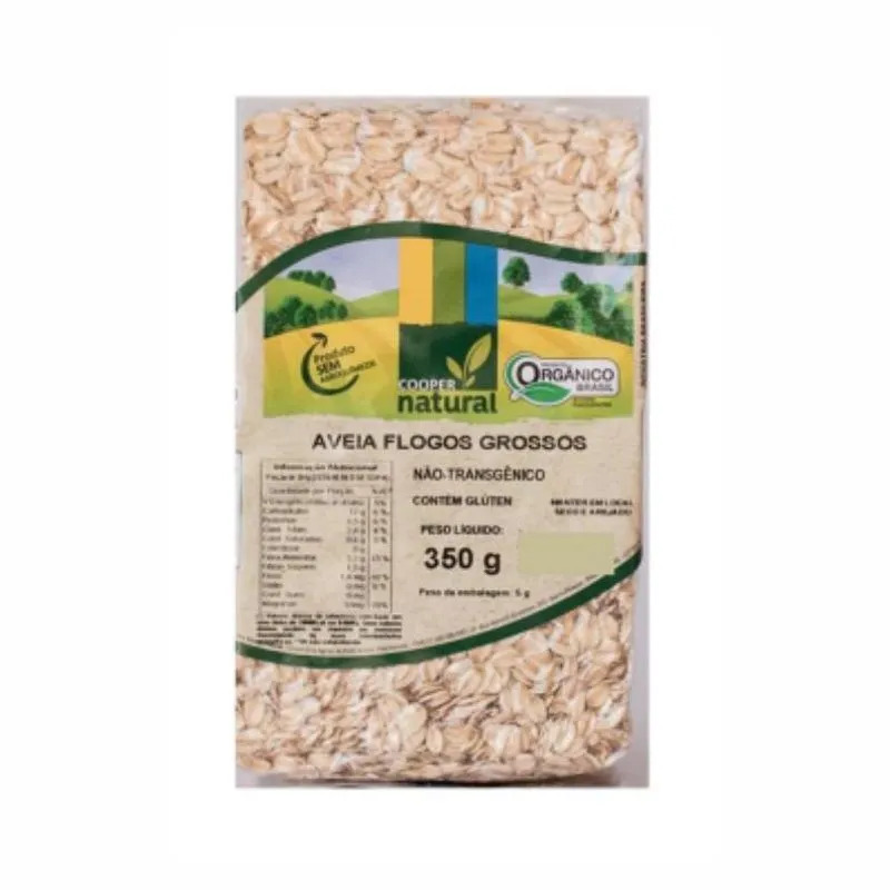 Kit 3x: Aveia Em Flocos Grossos Orgânico Coopernatural 350g