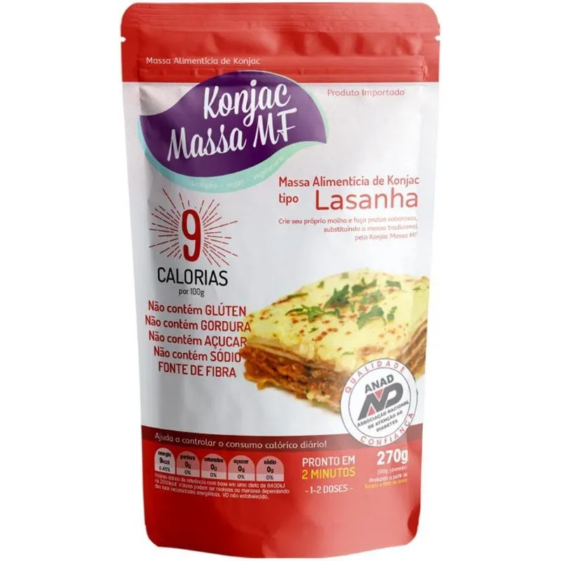Kit 3x: Massa Konjac Tipo Lasanha 270g