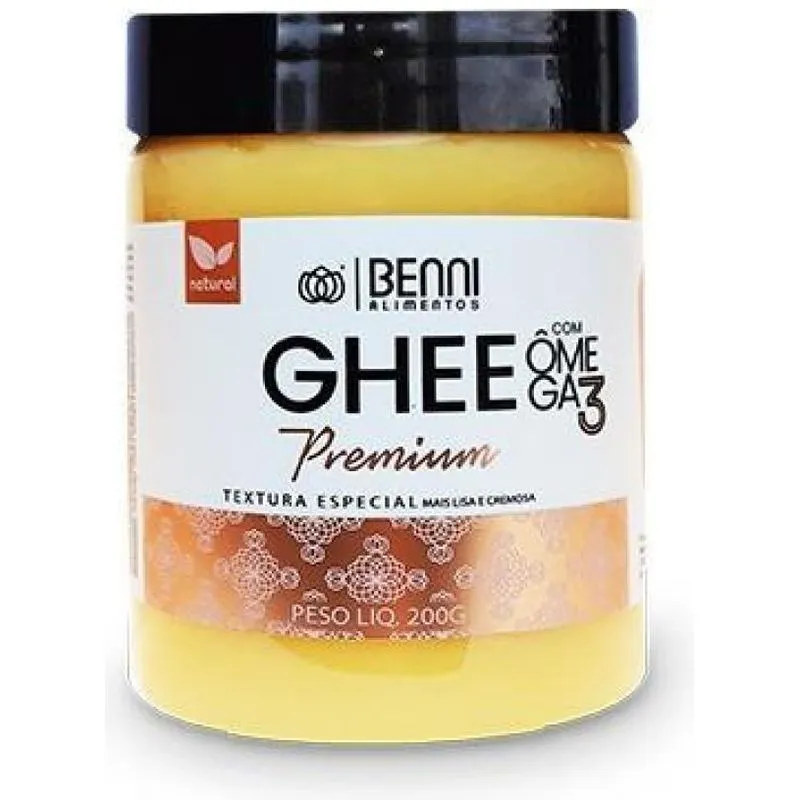 Kit 6x: Manteiga Ghee Com Ômega 3 Sem Lactose Benni 200g