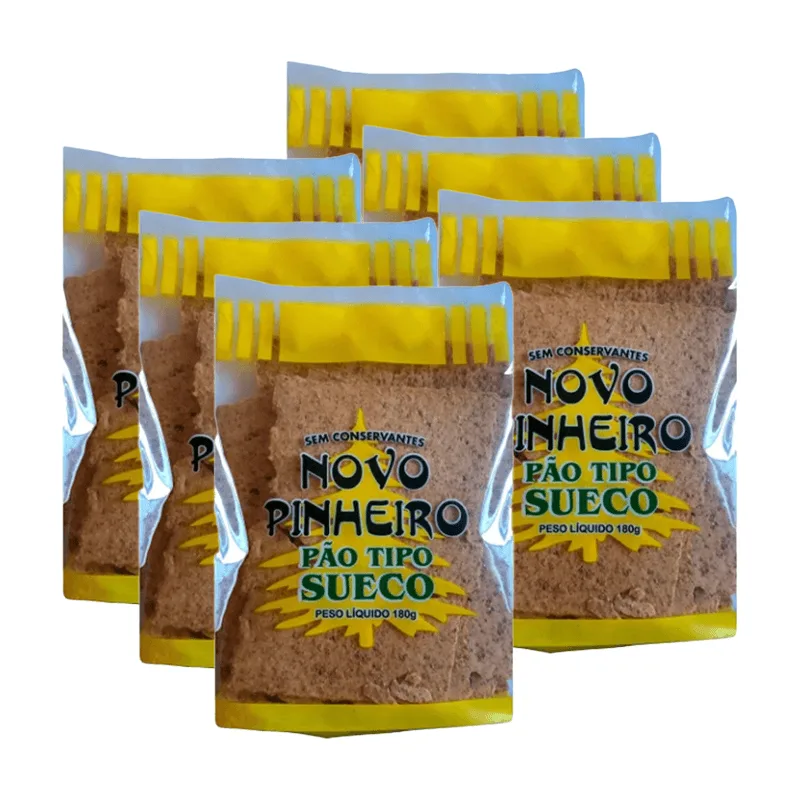 Kit 6x: Pão Tipo Sueco Tradicional Novo Pinheiro 180g