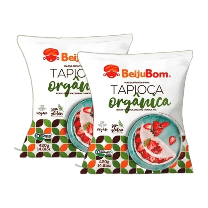 Kit 2x: Tapioca Orgânica Sem Glúten Beijubom 420g