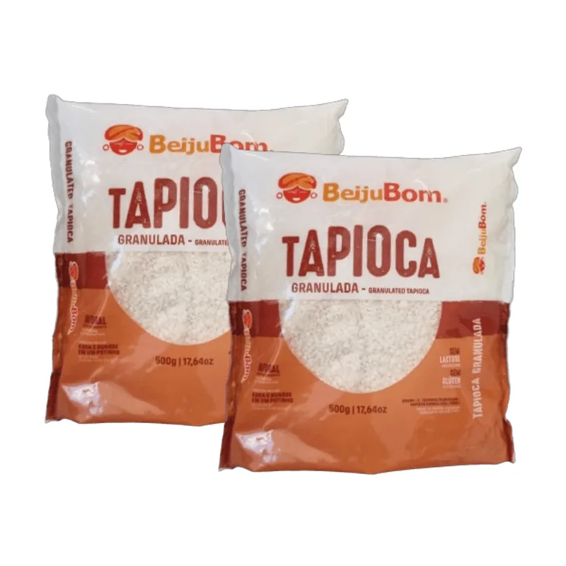 Kit 2x: Tapioca Granulada Sem Glúten Beijubom 500g