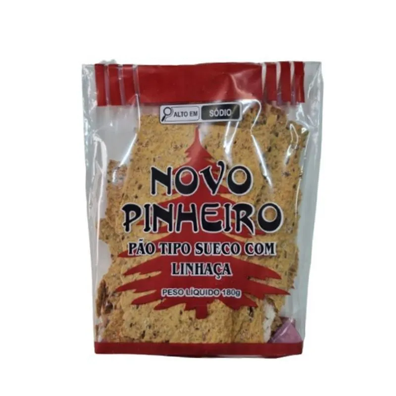 Kit 6x: Pão Tipo Sueco Com Linhaça Novo Pinheiro 180g