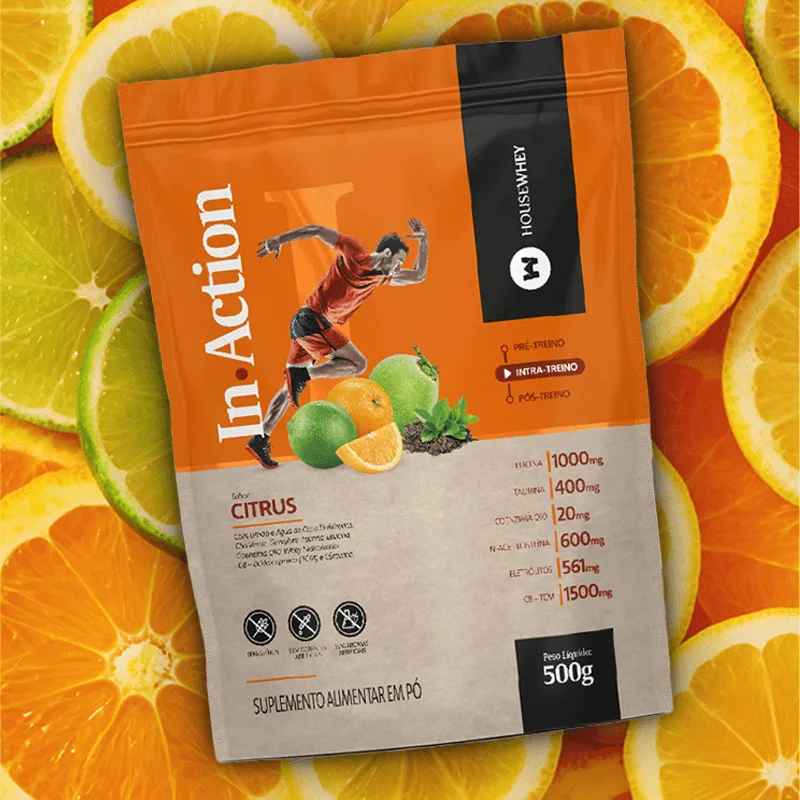 In-action Intra Treino Citrus Housewhey 500g