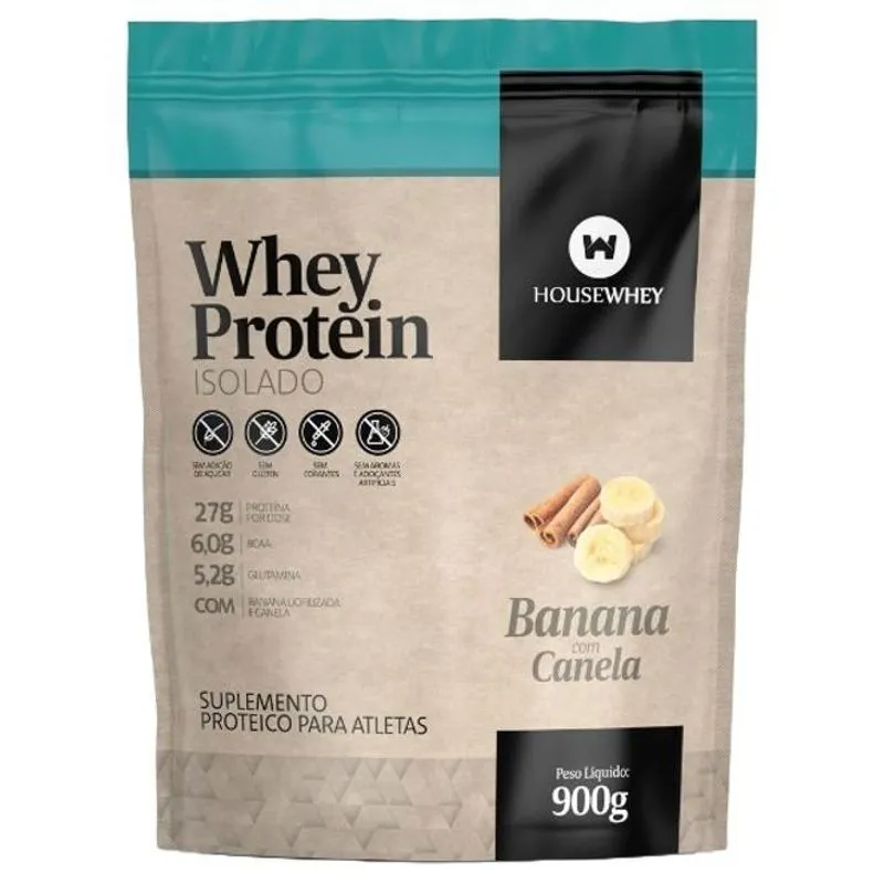 Whey Protein Isolado Banana Com Canela Housewhey 900g