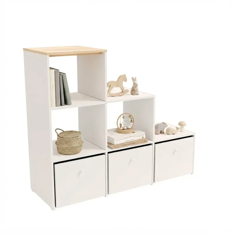 Organizador Infantil De Nichos Colméia E Baús Bart 100% Mdf - Woodcore