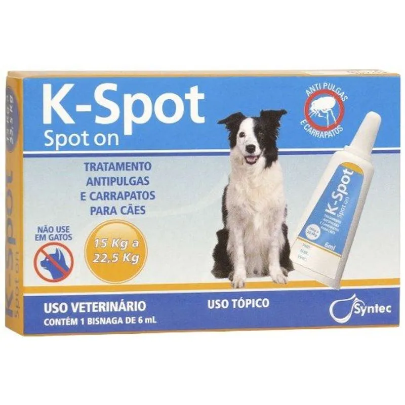 Antipulgas E Carrapatos K-Spot Syntec 2ml Para Cães De 15kg A 22,5kg (MP)