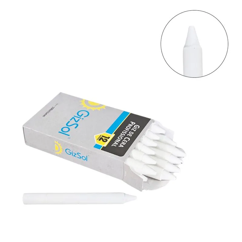 Lápis Estaca Branco 83003B Giz sol - 12UN