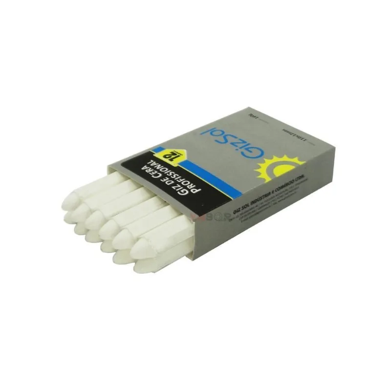 Giz Branco - Para Marcar Pneus Cx C/ 12 Unid - Giz Sol
