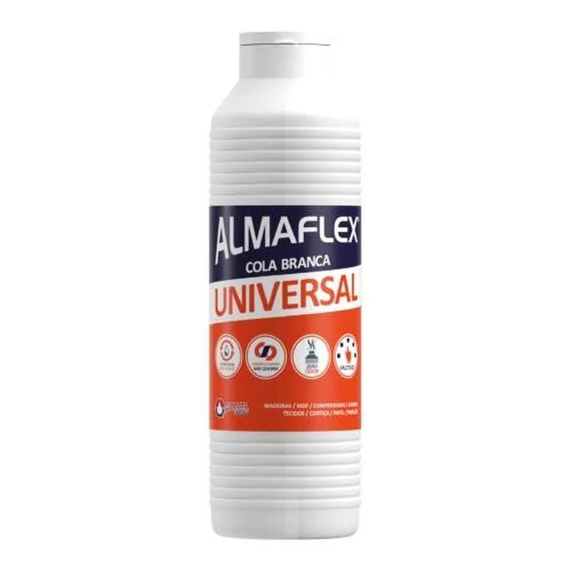 Cola Branca Almata 814 PVA Universal Multiuso Base D'água Baixo Odor 500g 1 Unidade Branco