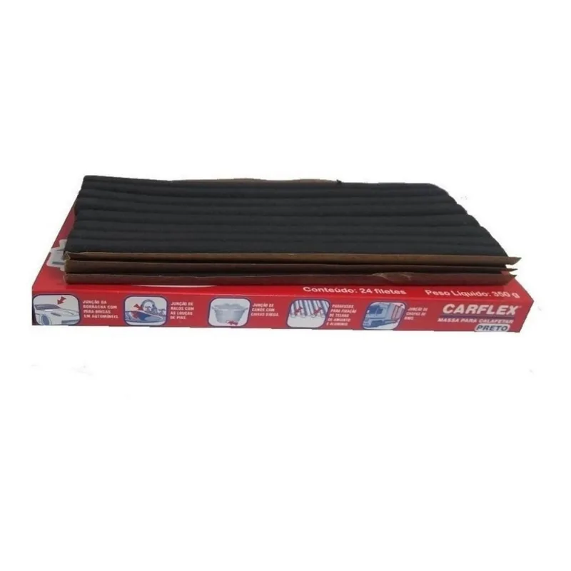 Massa Para Calafetar Mastiflex Carflex Preto 24 Filetes 350G