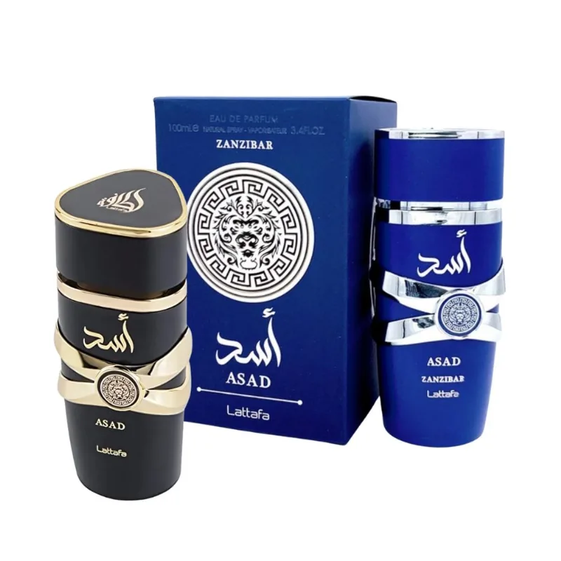 Kit Perfume Lattafa Zanzibar 100ml Eau De Parfum Com Perfume Asad 100ml
