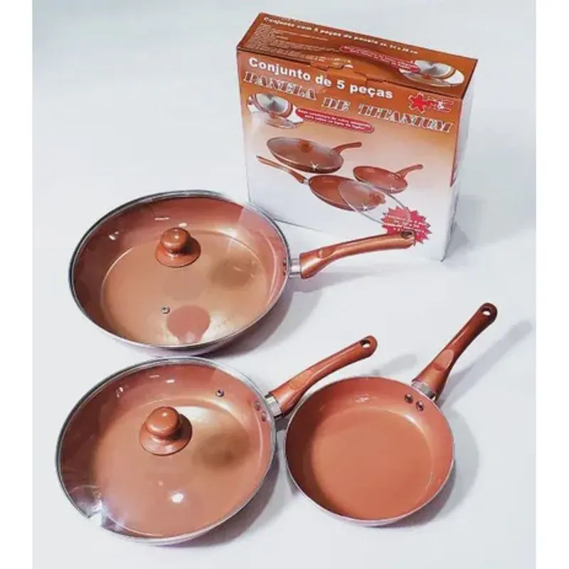 Kit 3 Frigideiras Panela Antiaderente Cerâmica 5 Peças