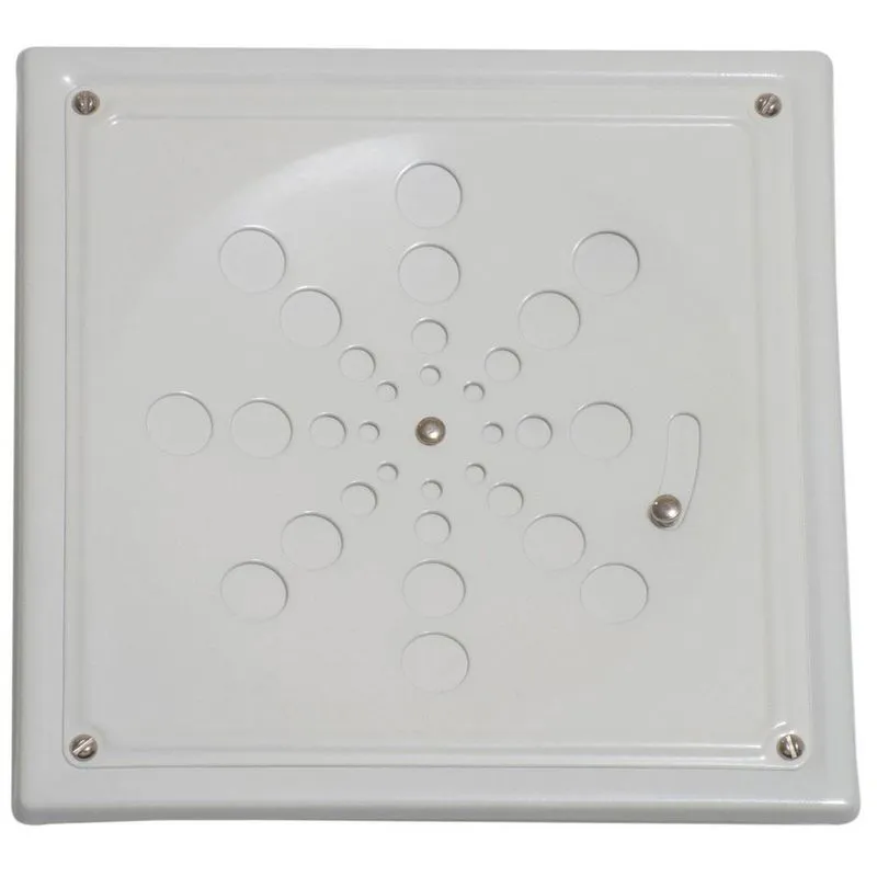 Ralo Grelha Quadrada 15cm Branca Com Caixilho Com Fecho - Estilmax Estilmax