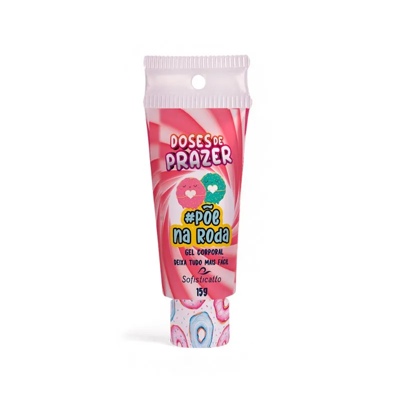 Põe na Roda Gel Corporal Beijável Unissex 15g Linha Doses de Prazer Sofisticatto