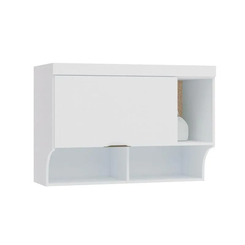 Armário Aéreo Modulado Infinity Solteiro com 1 Porta - Branco Line