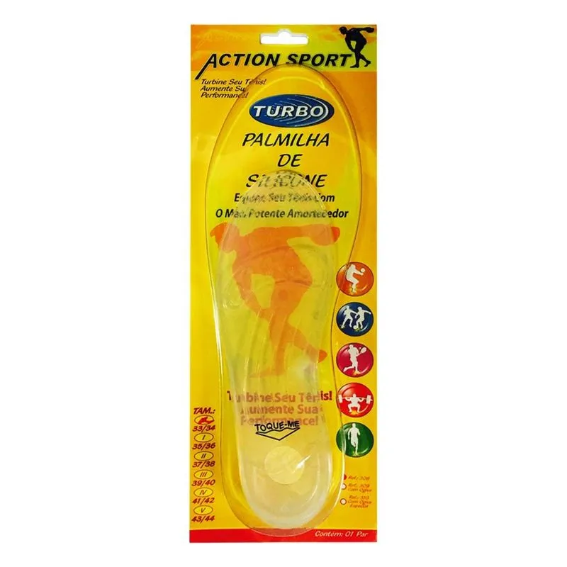 Palmilha de Silicone Action Sport 33/34 - Ortho Pauher