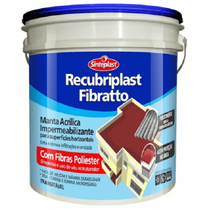 Manta Acrílica Impermeabiliz. Fibratto Recubriplast 12 Kg