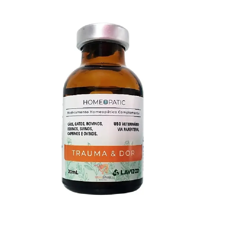 Tratamento Homeopático para Cães, Gatos, Equinos e Bovinos Trauma & Dor - 20 ml