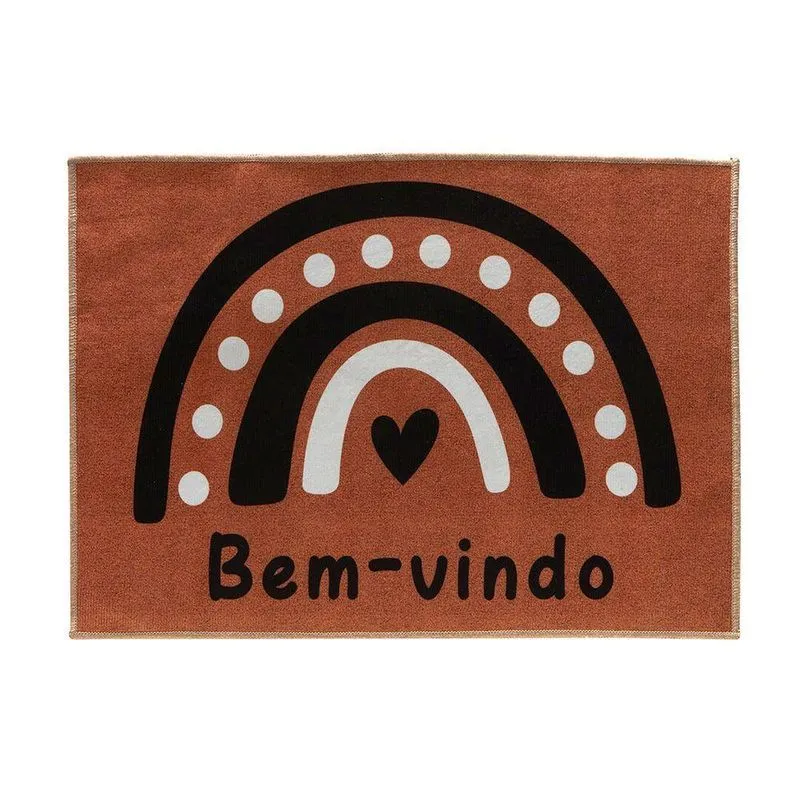 Tapete De Porta Estampado Bem Vindo Berlim