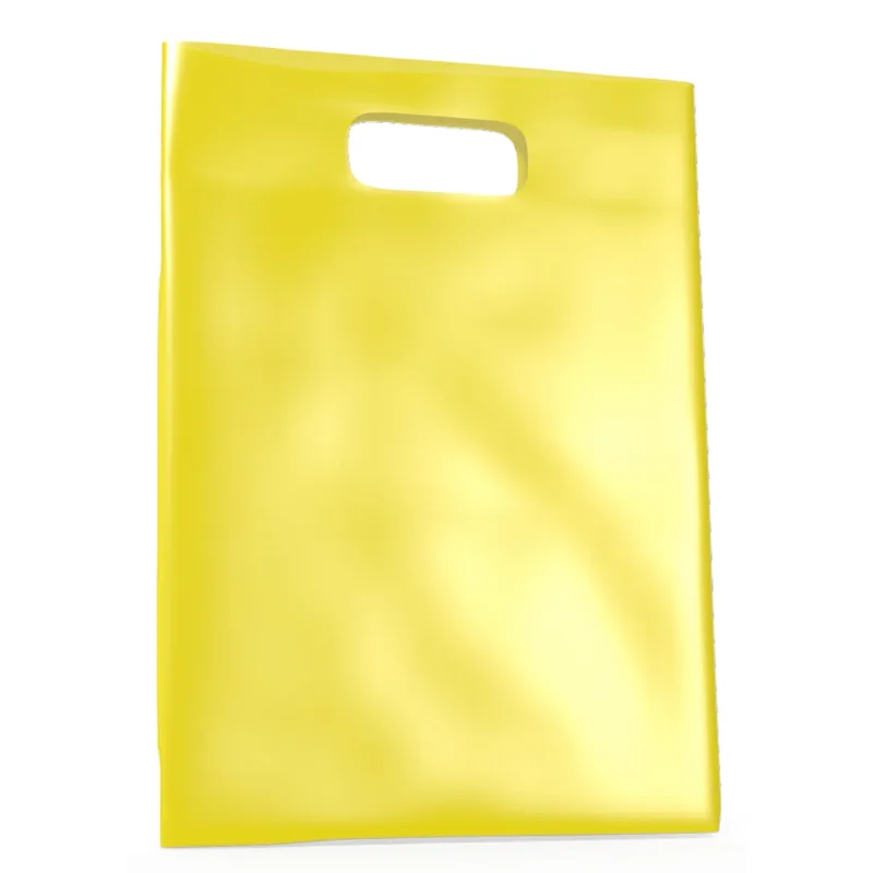 SACOLA PLAST B. VAZADA LISA 20X30 AMARELA ÚNICA