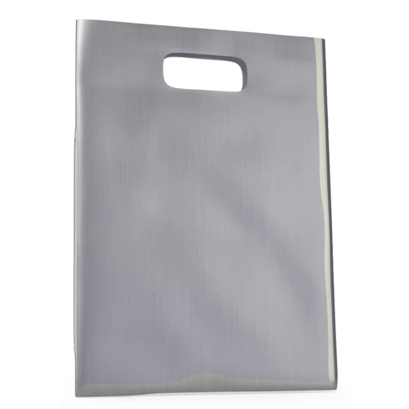 SACOLA PLAST B. VAZADA LISA 40X50 PRATA PRATA