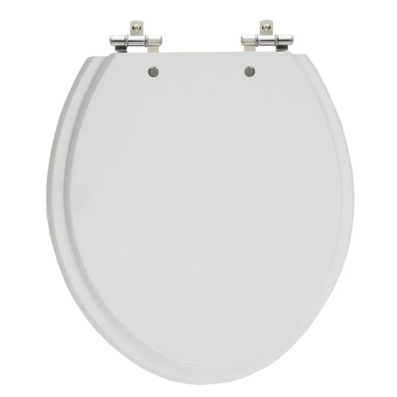 Assento Laqueado Oval Cinza Claro Tampa Vaso Universal Mdf