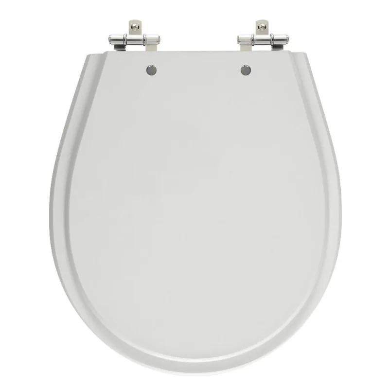 Assento Laqueado Avalon Cinza Claro Tampa Para Vaso Em Mdf