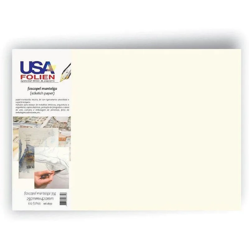 Papel Manteiga 35g 297x420mm Pct Com 100