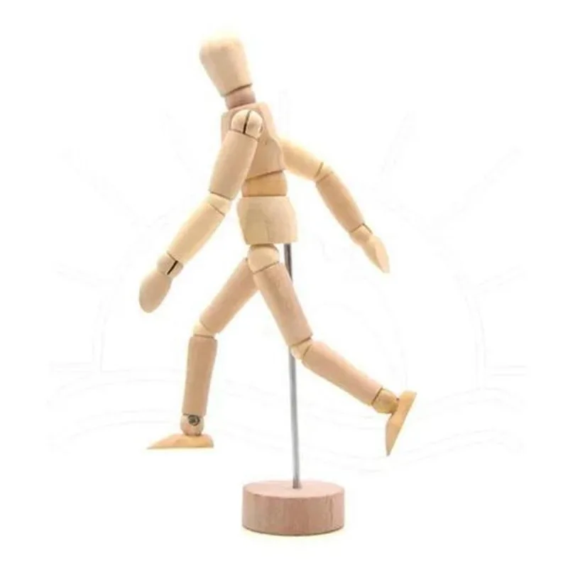 Manequim Articulado De Madeira 12cm Keramik