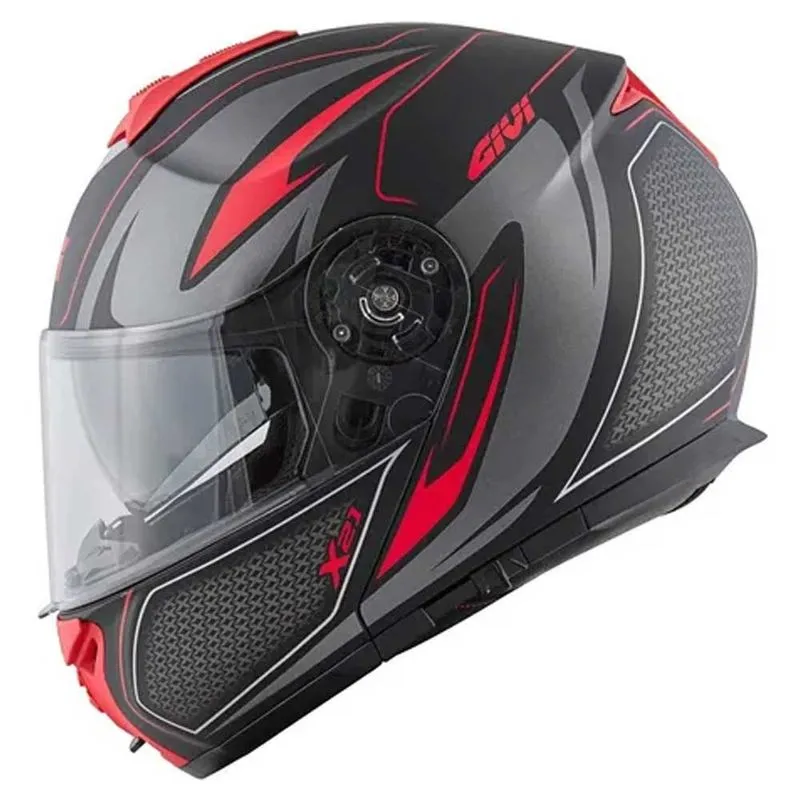 Capacete Givi X21 Shiver Fosco Titanio Vermelho 61