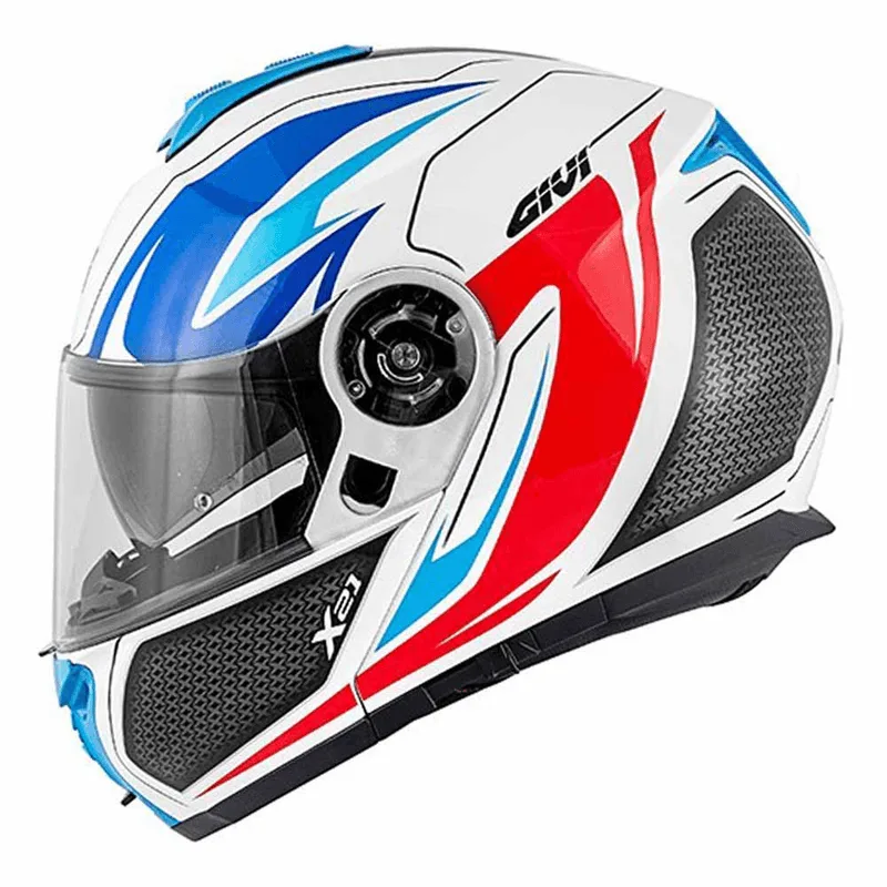 Capacete Givi X21 Shiver Branco Azul Vermelho 56