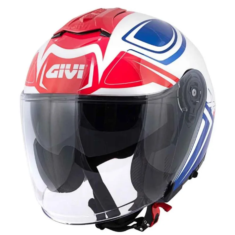 Capacete Givi X22 Planet Hyper Branco Azul Vermelho 56