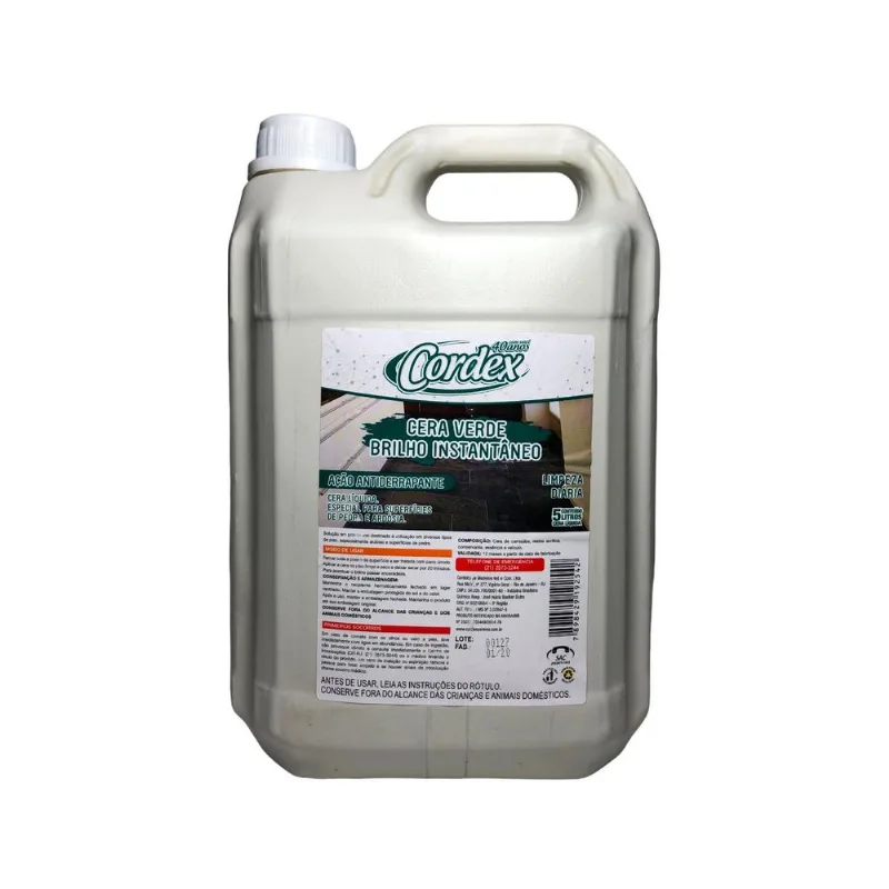 Cera Líquida Bilho Instantâneo Verde 5l - Cordex
