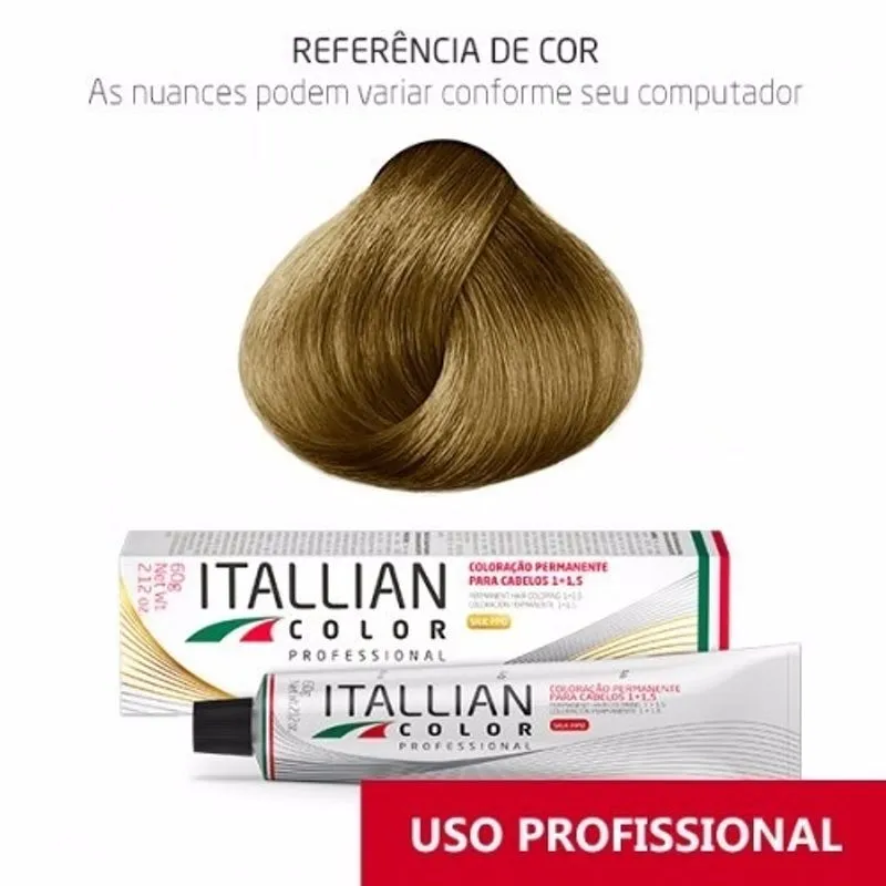 Coloração Itallian Color Professional 60g Louro 7