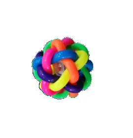 BRINQUEDO BORRACHA BOLA C/SINO COLOR MINI - petshop Malu
