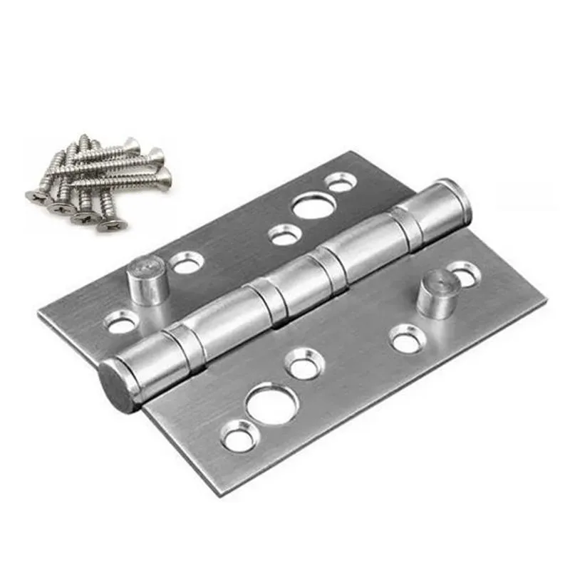 Kit 3 Dobradiça De Inox De Porta Com Pino Trava 4x3