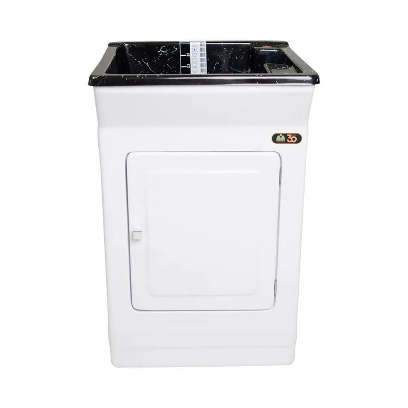 Tanque De Lavar Roupa Fiberblu Madrid 40 Litros Granitado Preto