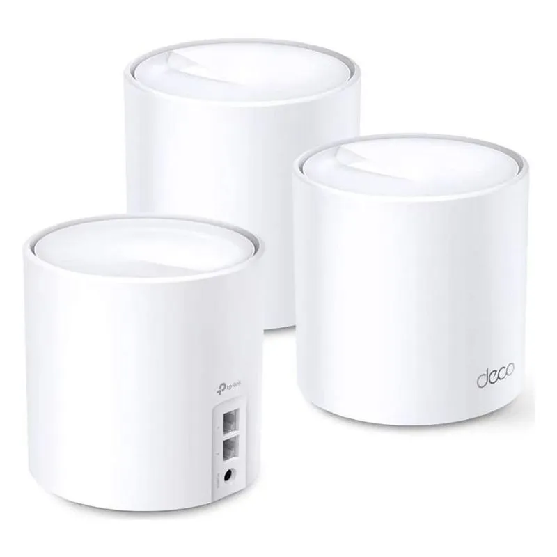 Roteador Wi-fi 6 Tp-link Deco X60 (3-pack) Whole-home Mesh Ax5400 Dual Band 5400mbps Mu-mimo Beamforming Segurança Avançada
