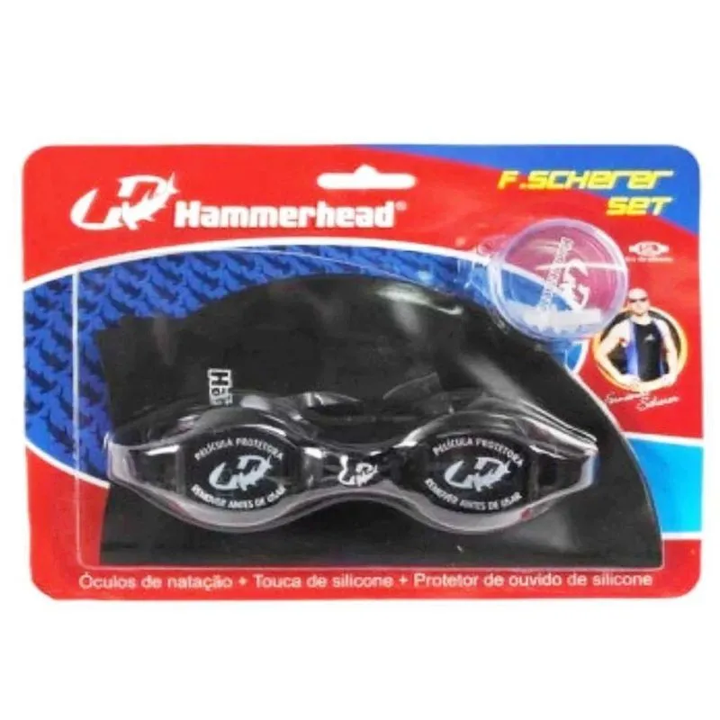 Kit De Natação Infantil f. Scherer Set Hammerhead Preto