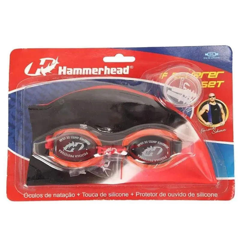 Kit De Natação Infantil f. Scherer Set Hammerhead Vermelho