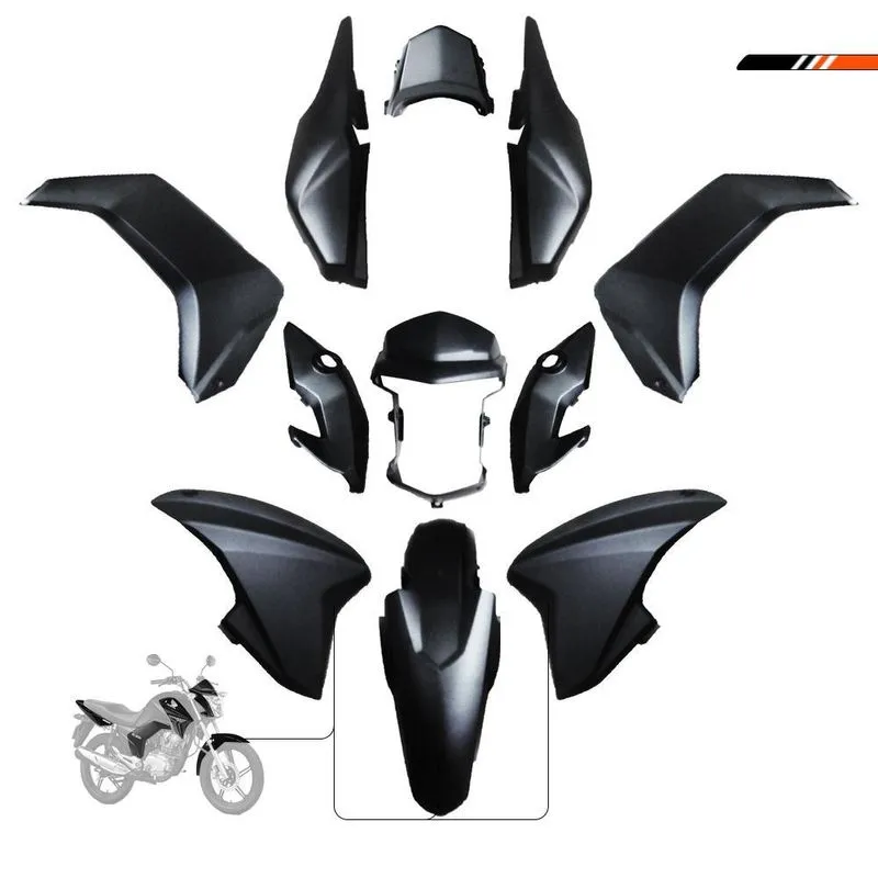 Kit Carenagem Completo Cg Titan 150 Esd/ex 2015 Preto Fosco