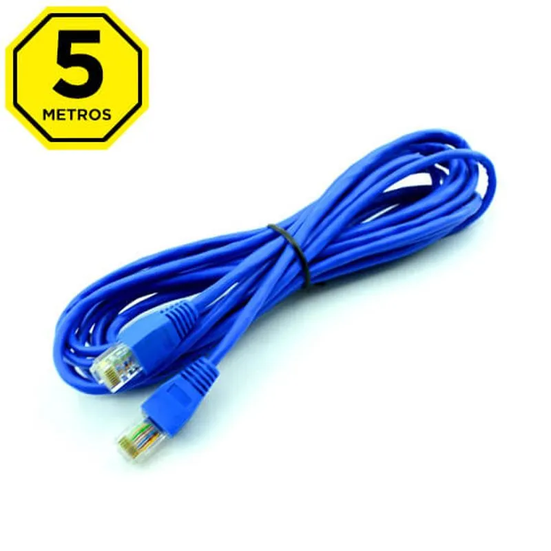CABO PATCH CORD CAT 5 E AZUL DE 5,00 METROS