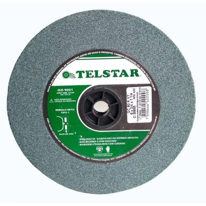 Rebolo De Ferramentas De Widea 6x3/4 Grana Gc60 Telstar