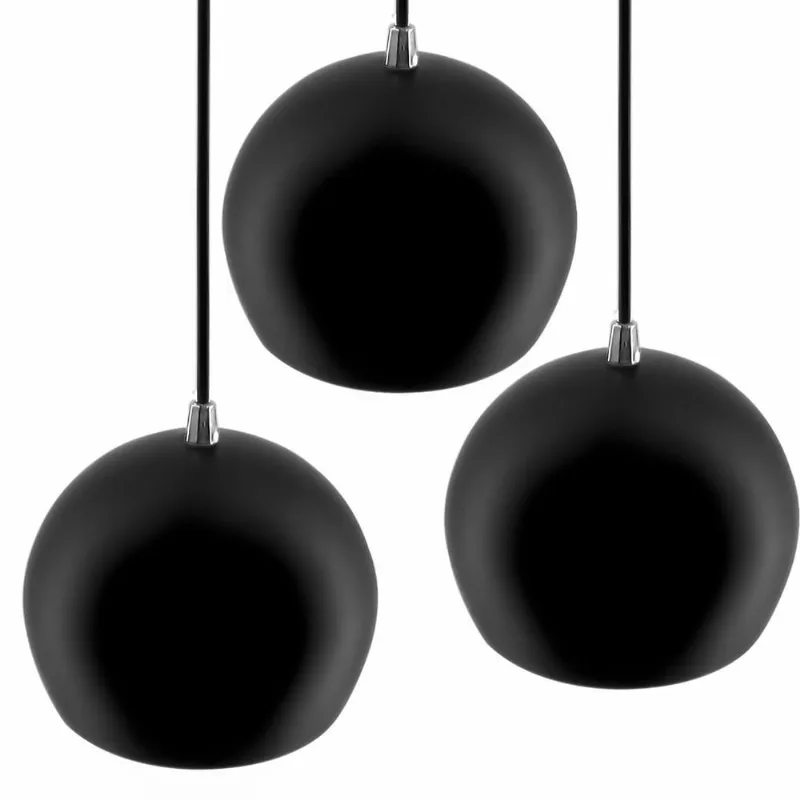 Pendente bola preto/cromado /3 3003