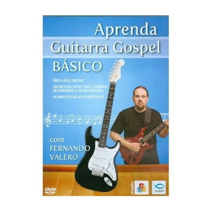Dvd gospel guitarra basico music abc
