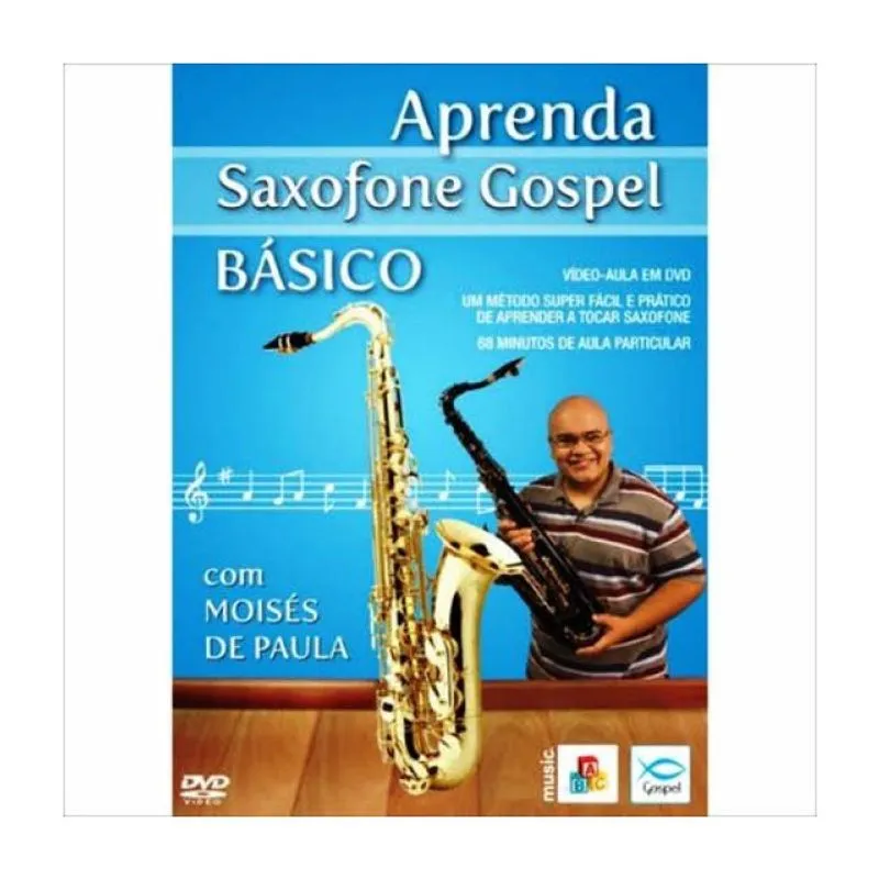 Dvd gospel saxofone basico music abc